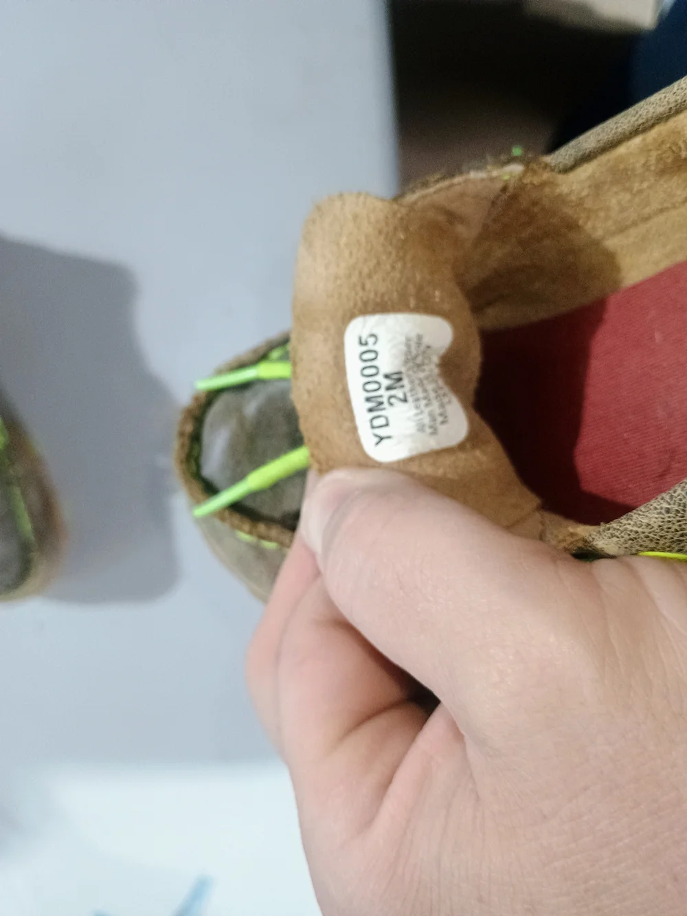 Twisted X Kids Moccasins Brown with Neon Yellow Laces